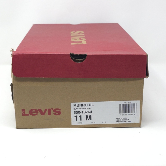 Levi’s Drive Lo Black Synthetic Leather Lace-Up Sneakers Size 11M - Picture 10 of 11